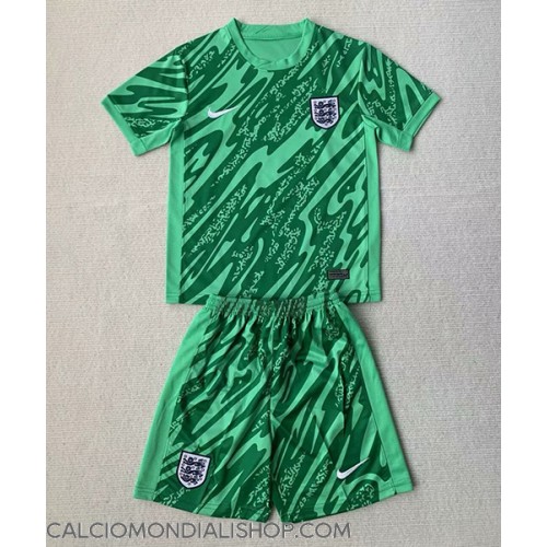 Maglie da calcio Inghilterra Portiere Seconda Maglia Bambino Europei 2024 Manica Corta (+ Pantaloni corti)